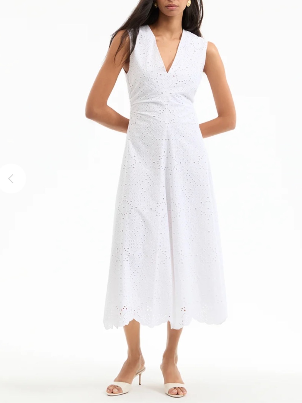 Veronica Beard Aven Eyelet Midi Dress